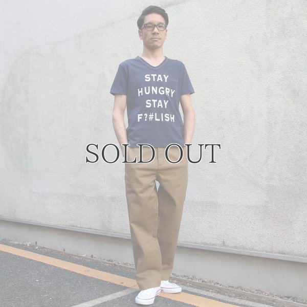 画像8: ラフィー天竺"STAY HUNGRAY"Vネックポケット付きカットソー【MADE IN JAPAN】 / Upscape Audience