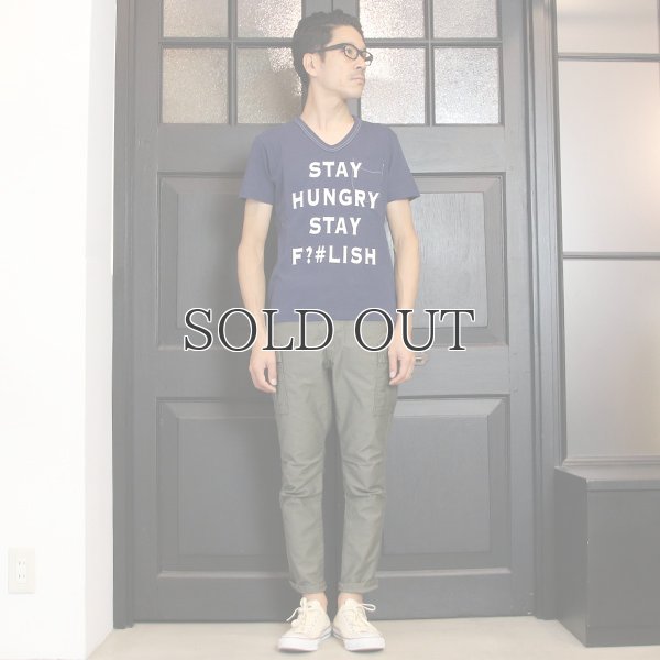 画像10: ラフィー天竺"STAY HUNGRAY"Vネックポケット付きカットソー【MADE IN JAPAN】 / Upscape Audience