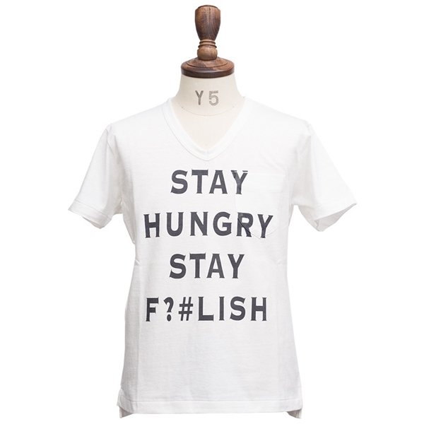 画像11: 【RE PRICE/価格改定】 ラフィー天竺"STAY HUNGRAY"Vネックポケット付きカットソー【MADE IN JAPAN】 / Upscape Audience