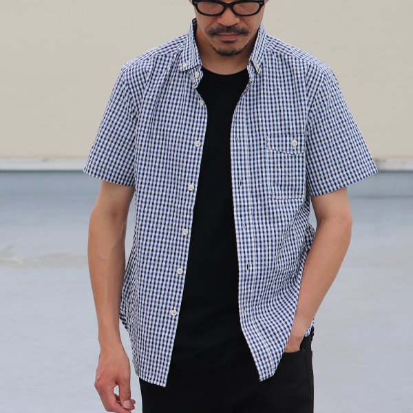 画像2: 【RE PRICE / 価格改定】Coolmax（クールマックス）ボタンダウンワイドスプレッドカラー半袖シャツ / Audience