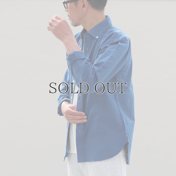 画像4: インディゴオックスフォードワイドスプレッドボタンダウン長袖シャツ【MADE IN JAPAN】『日本製』/ Upscape Audience