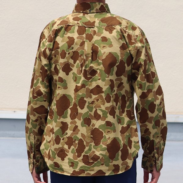 画像6: 【RE PRICE / 価格改定】カモ柄プリントツイルオープンスプレッドボタンダウン長袖シャツ【MADE IN JAPAN】『日本製』/ Upscape Audience