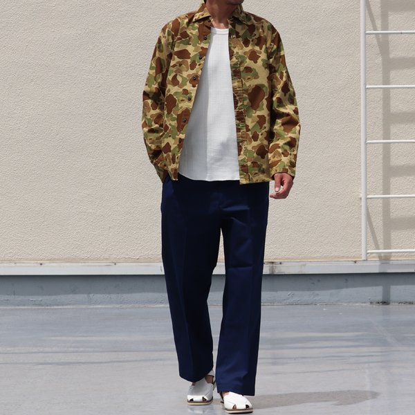 画像7: 【RE PRICE / 価格改定】カモ柄プリントツイルオープンスプレッドボタンダウン長袖シャツ【MADE IN JAPAN】『日本製』/ Upscape Audience