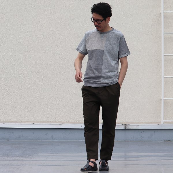 画像6: ガラガラ紡パッチワーククルーネックカットソー【MADE IN JAPAN】『日本製』/ Upscape Audience