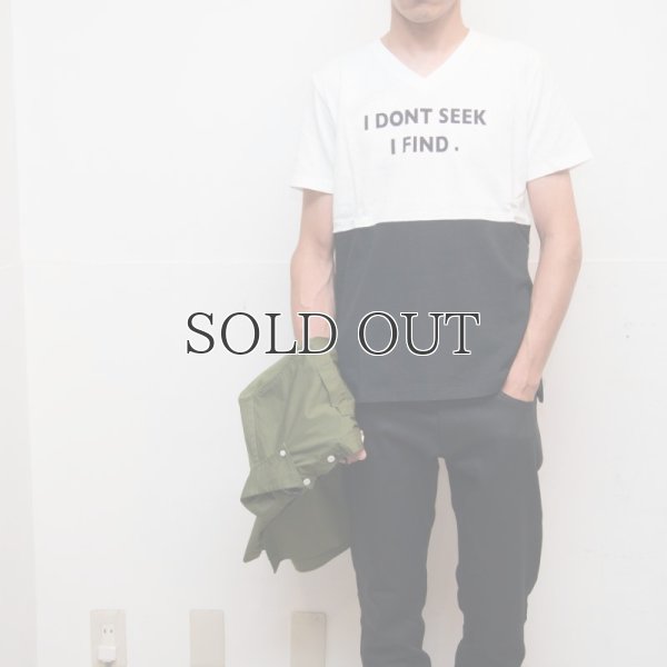 画像4: ラフィー天竺プリント切替Vネックカットソー / Upscape Audience