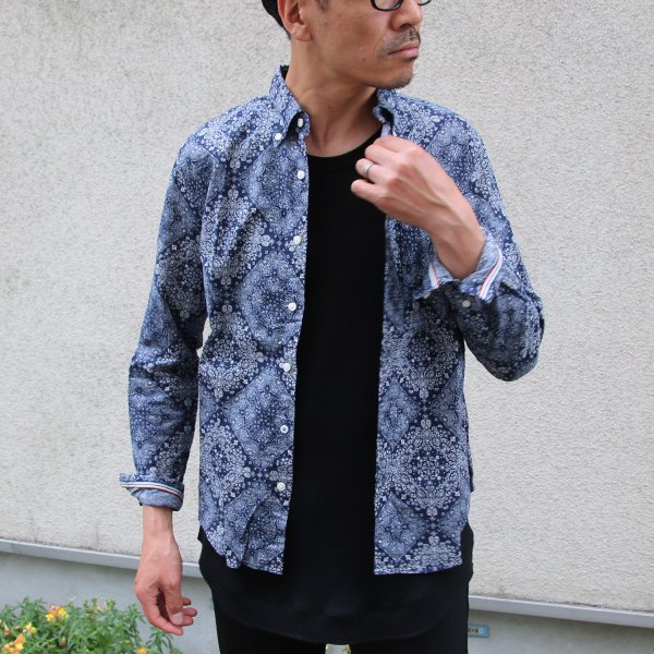 画像14: 【RE PRICE / 価格改定】バンダナプリントボタンダウンカラー長袖シャツ【MADE IN JAPAN】『日本製』/ Upscape Audience
