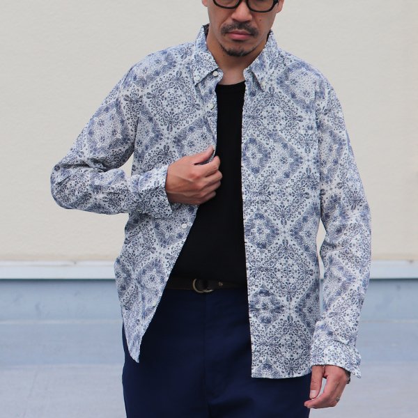 画像8: 【RE PRICE / 価格改定】バンダナプリントボタンダウンカラー長袖シャツ【MADE IN JAPAN】『日本製』/ Upscape Audience