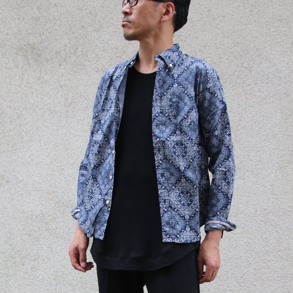 画像15: 【RE PRICE / 価格改定】バンダナプリントボタンダウンカラー長袖シャツ【MADE IN JAPAN】『日本製』/ Upscape Audience