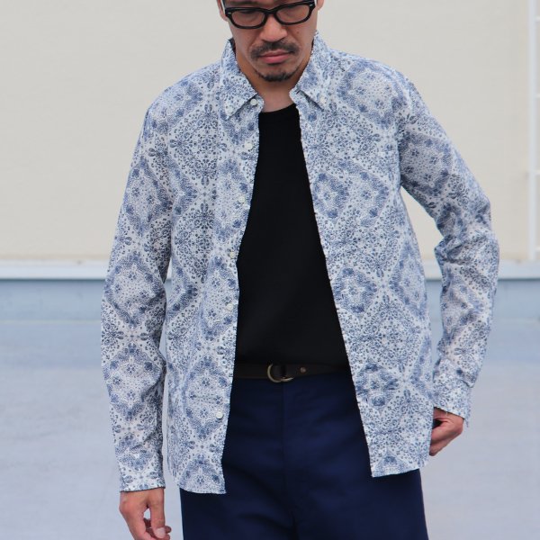 画像9: 【RE PRICE / 価格改定】バンダナプリントボタンダウンカラー長袖シャツ【MADE IN JAPAN】『日本製』/ Upscape Audience