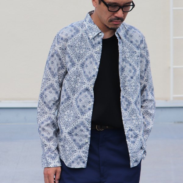 画像10: 【RE PRICE / 価格改定】バンダナプリントボタンダウンカラー長袖シャツ【MADE IN JAPAN】『日本製』/ Upscape Audience