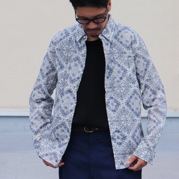 画像13: 【RE PRICE / 価格改定】バンダナプリントボタンダウンカラー長袖シャツ【MADE IN JAPAN】『日本製』/ Upscape Audience