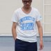 画像2: 【RE PRICE / 価格改定】 UCLA"UNIVERSITY OF CALIFORNIA LOS ANGELES"三素材混カレッジプリント半袖VネックTシャツ / Audience (2)