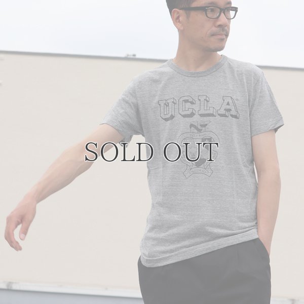 画像10: UCLA"UCLA"エンブレム三素材混カレッジプリント半袖クルーネックTシャツ / Audience