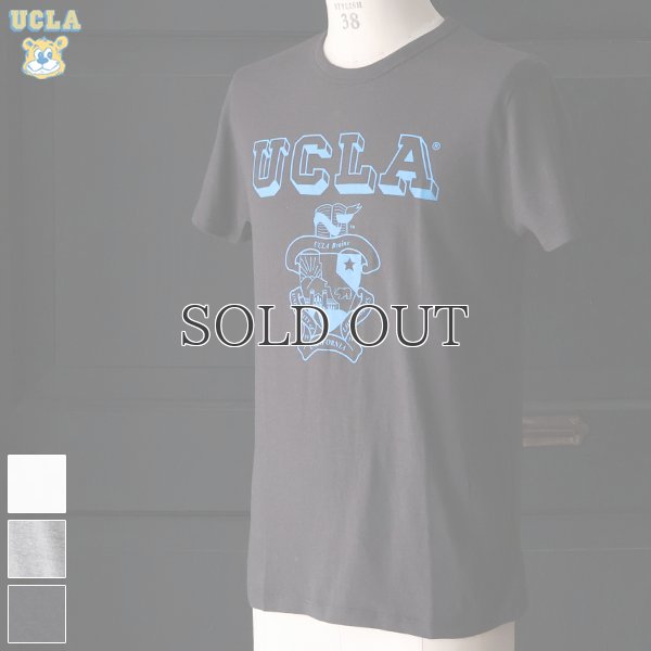 画像1: UCLA"UCLA"エンブレム三素材混カレッジプリント半袖クルーネックTシャツ / Audience