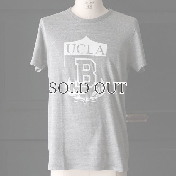 画像2: UCLA"UCLA B"エンブレム三素材混カレッジプリント半袖クルーネックTシャツ / Audience