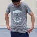 画像3: 【RE PRICE / 価格改定】 UCLA"UCLA B"エンブレム三素材混カレッジプリント半袖クルーネックTシャツ / Audience