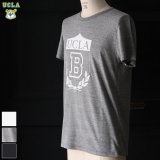 【RE PRICE / 価格改定】 UCLA"UCLA B"エンブレム三素材混カレッジプリント半袖クルーネックTシャツ / Audience