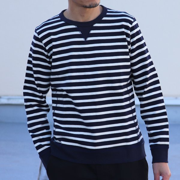 画像3: 【RE PRICE/価格改定】BSQボーダークルーネック長袖ガゼットカットソー【MADE IN JAPAN】『日本製』/ Upscape Audience