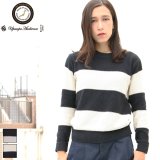 French Linen（フランスリネン）鹿の子太ボーダークルーネック長袖ニット [Lady's]【MADE IN JAPAN】『日本製』/ Audience