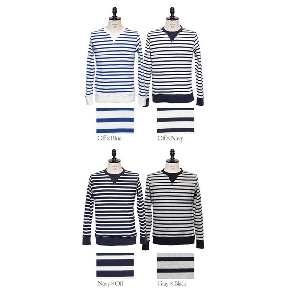 画像12: 【RE PRICE/価格改定】BSQボーダークルーネック長袖ガゼットポケ付カットソー【MADE IN JAPAN】『日本製』/ Upscape Audience