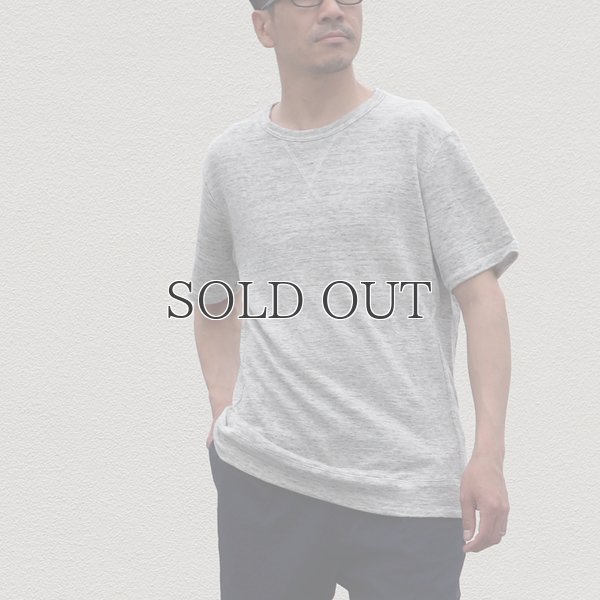 画像6: リネン裏毛ガゼットクルーネック半袖スウェット【MADE IN JAPAN】『日本製』/ Upscape Audience