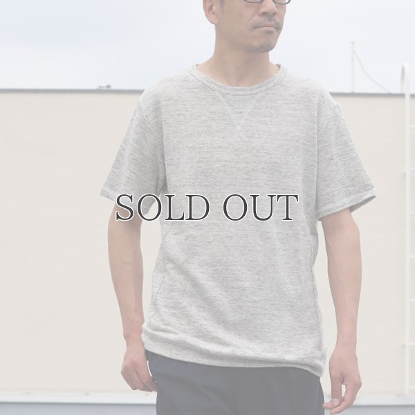 画像7: リネン裏毛ガゼットクルーネック半袖スウェット【MADE IN JAPAN】『日本製』/ Upscape Audience