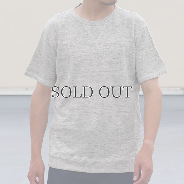 画像3: リネン裏毛ガゼットクルーネック半袖スウェット【MADE IN JAPAN】『日本製』/ Upscape Audience