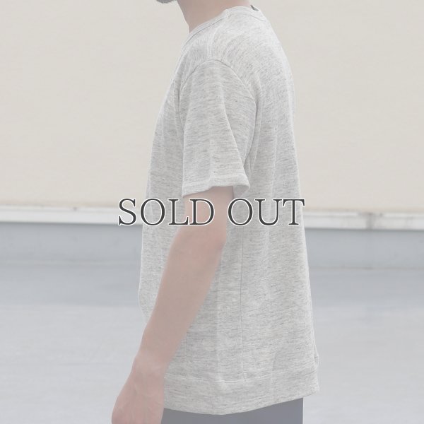 画像4: リネン裏毛ガゼットクルーネック半袖スウェット【MADE IN JAPAN】『日本製』/ Upscape Audience