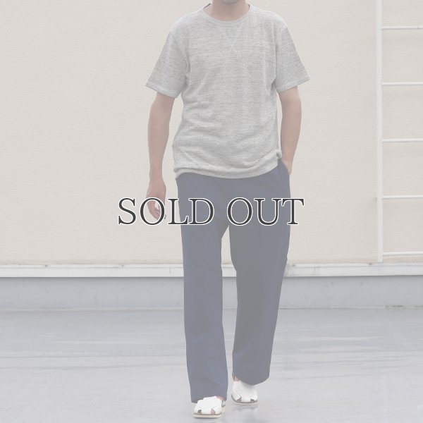 画像5: リネン裏毛ガゼットクルーネック半袖スウェット【MADE IN JAPAN】『日本製』/ Upscape Audience