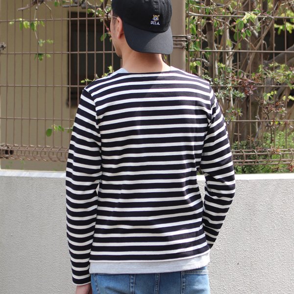 画像4: Basque 10オンス ( バスク天竺 ) ボートネックレイヤードカットソー【MADE IN JAPAN】『日本製』 / Upscape Audience