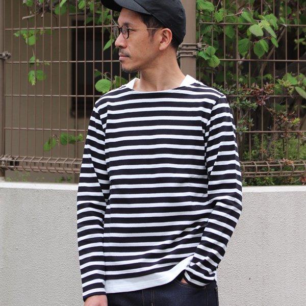 画像5: Basque 10オンス ( バスク天竺 ) ボートネックレイヤードカットソー【MADE IN JAPAN】『日本製』 / Upscape Audience