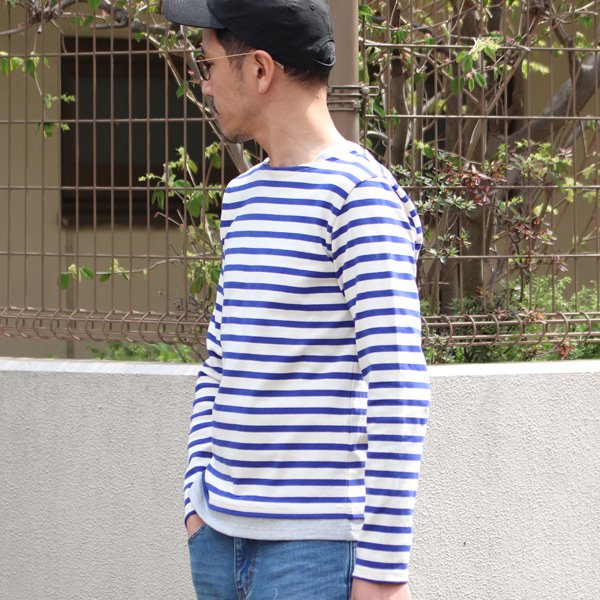 画像3: Basque 10オンス ( バスク天竺 ) ボートネックレイヤードカットソー【MADE IN JAPAN】『日本製』 / Upscape Audience