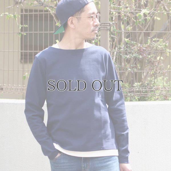 画像2: 【RE PRICE / 価格改定】Basque 10オンス ( バスク天竺 ) ボートネックレイヤードカットソー【MADE IN JAPAN】『日本製』 / Upscape Audience