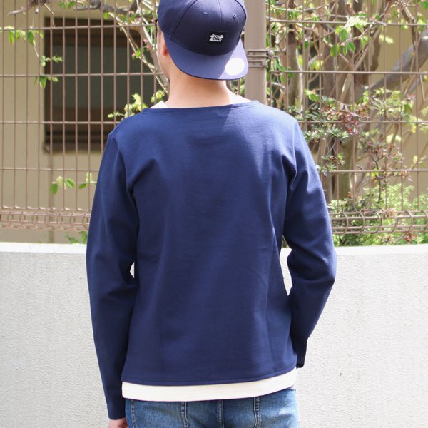 画像4: Basque 10オンス ( バスク天竺 ) ボートネックレイヤードカットソー【MADE IN JAPAN】『日本製』 / Upscape Audience