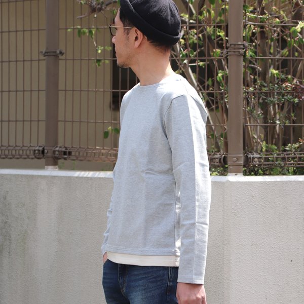 画像3: Basque 10オンス ( バスク天竺 ) ボートネックレイヤードカットソー【MADE IN JAPAN】『日本製』 / Upscape Audience
