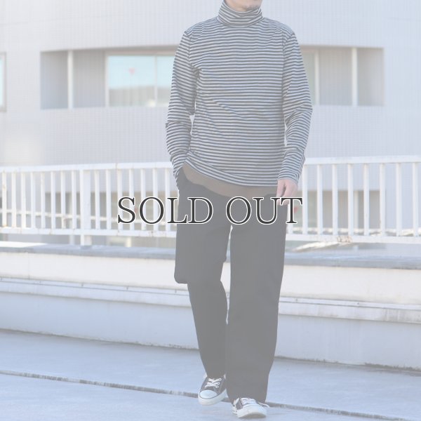 画像7: 高密度シルケットボーダープロテクトボッシュタートルネック長袖カットソー【MADE IN JAPAN】『日本製』/ Upscape Audience