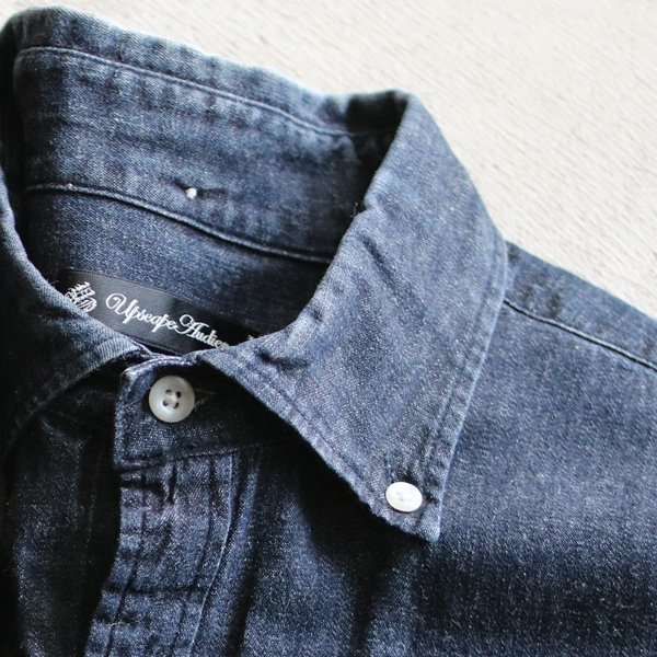 画像12: 【RE PRICE / 価格改定】麻混デニムワイドスプレッド長袖シャツ [Lady's]【MADE IN JAPAN】『日本製』/ Upscape Audience