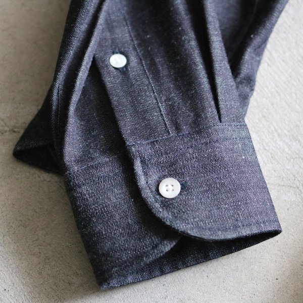 画像13: 【RE PRICE / 価格改定】麻混デニムワイドスプレッド長袖シャツ [Lady's]【MADE IN JAPAN】『日本製』/ Upscape Audience