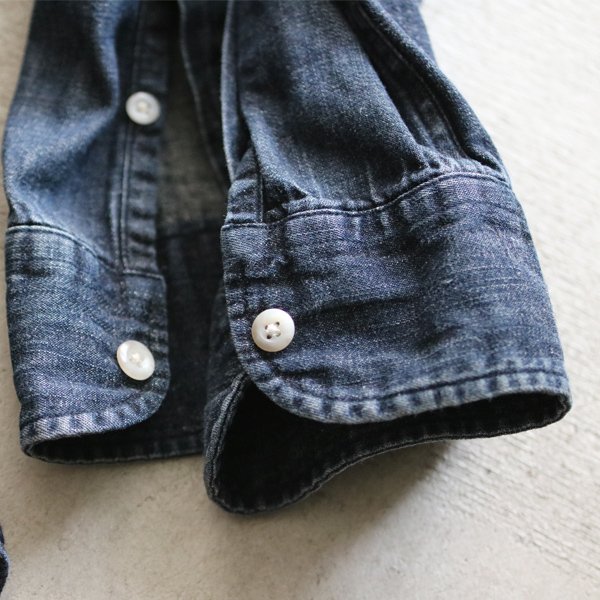 画像14: 【RE PRICE / 価格改定】麻混デニムワイドスプレッド長袖シャツ [Lady's]【MADE IN JAPAN】『日本製』/ Upscape Audience