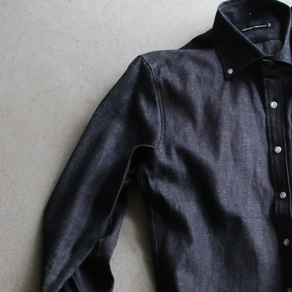 画像17: 【RE PRICE / 価格改定】麻混デニムワイドスプレッド長袖シャツ [Lady's]【MADE IN JAPAN】『日本製』/ Upscape Audience