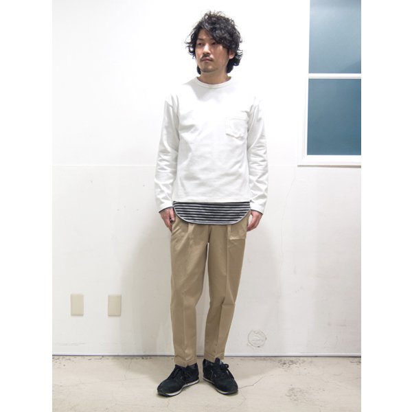 画像7: 【RE PRICE / 価格改定】セーターライク天竺ドロップショルダーポケット付き長袖カットソー【MADE IN JAPAN】『日本製』/ Upscape Audience