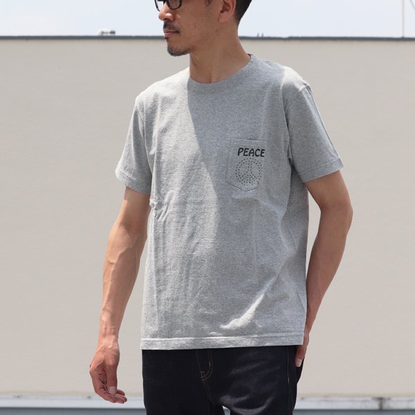 画像2: 【RE PRICE / 価格改定】7.1oz丸胴米綿ボディーピースポケットTEE / Audience