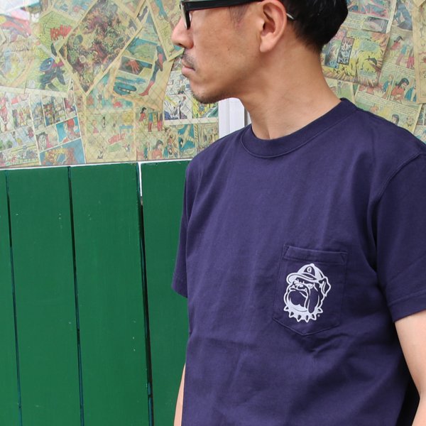 画像10: 【RE PRICE / 価格改定】Georgetown University "Jack the Bulldog" 7.1oz米綿丸胴オールドプリントクルーネックポケットT / Audience