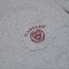More photos2: 【RE PRICE / 価格改定】Harvard University "HARVARD" 7.1oz米綿丸胴オールドプリントクルーネックポケットT / Audience