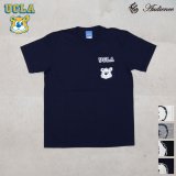 【RE PRICE / 価格改定】University of California, Los Angeles "Bruin Bear" 7.1oz米綿丸胴オールドプリントクルーネックポケットT / Audience