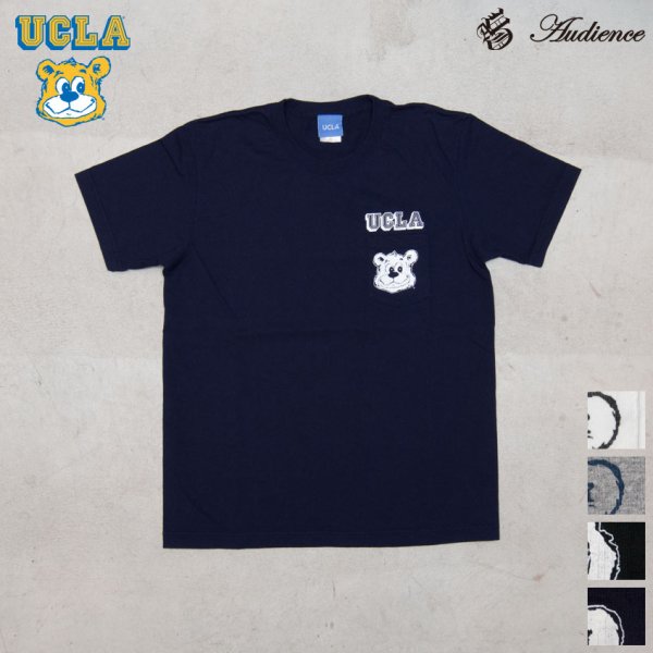 画像1: 【RE PRICE / 価格改定】University of California, Los Angeles "Bruin Bear" 7.1oz米綿丸胴オールドプリントクルーネックポケットT / Audience