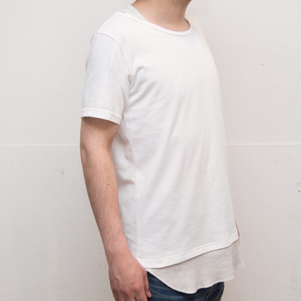 画像17: 【RE PRICE / 価格改定】コーマ天竺×度詰ワッフルレイヤード半袖カットソー【MADE IN JAPAN】『日本製』/ Upscape Audience
