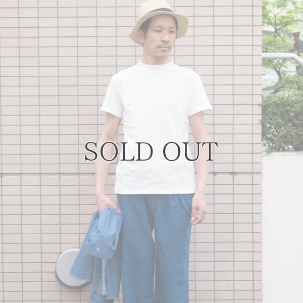 画像13: コーマ天竺モックネックロールアップ半袖カットソー【MADE IN JAPAN】『日本製』/ Upscape Audience