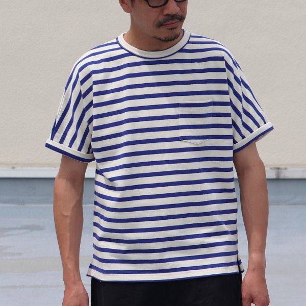 画像3: 【RE PRICE/価格改定】Basque 10オンス ( バスク天竺 )無地＆ボーダービッグポケT【MADE IN JAPAN】『日本製』/ Upscape Audience