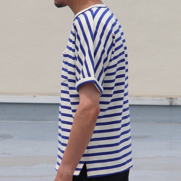 画像4: 【RE PRICE/価格改定】Basque 10オンス ( バスク天竺 )無地＆ボーダービッグポケT【MADE IN JAPAN】『日本製』/ Upscape Audience